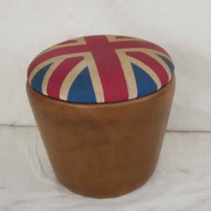 Round Leather Stool